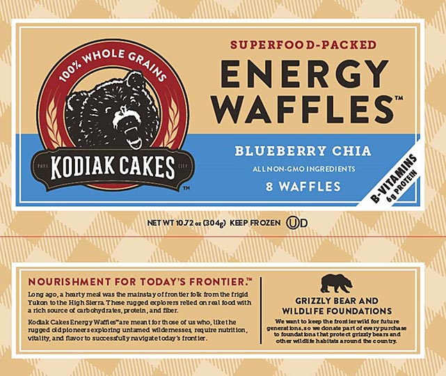 Kodiak Cakes Issues Allergy Alert on Undeclared Milk in Kodiak Cakes Blueberry Chia Energy Waffles 10.72 oz. Product UPC code is 7 05599 01215 0.